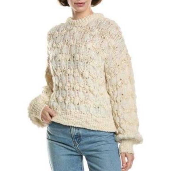 Frame Denim Sweaters - Frame Popcorn Stripe Alpaca-Blend Sweater white - Small - NWOT